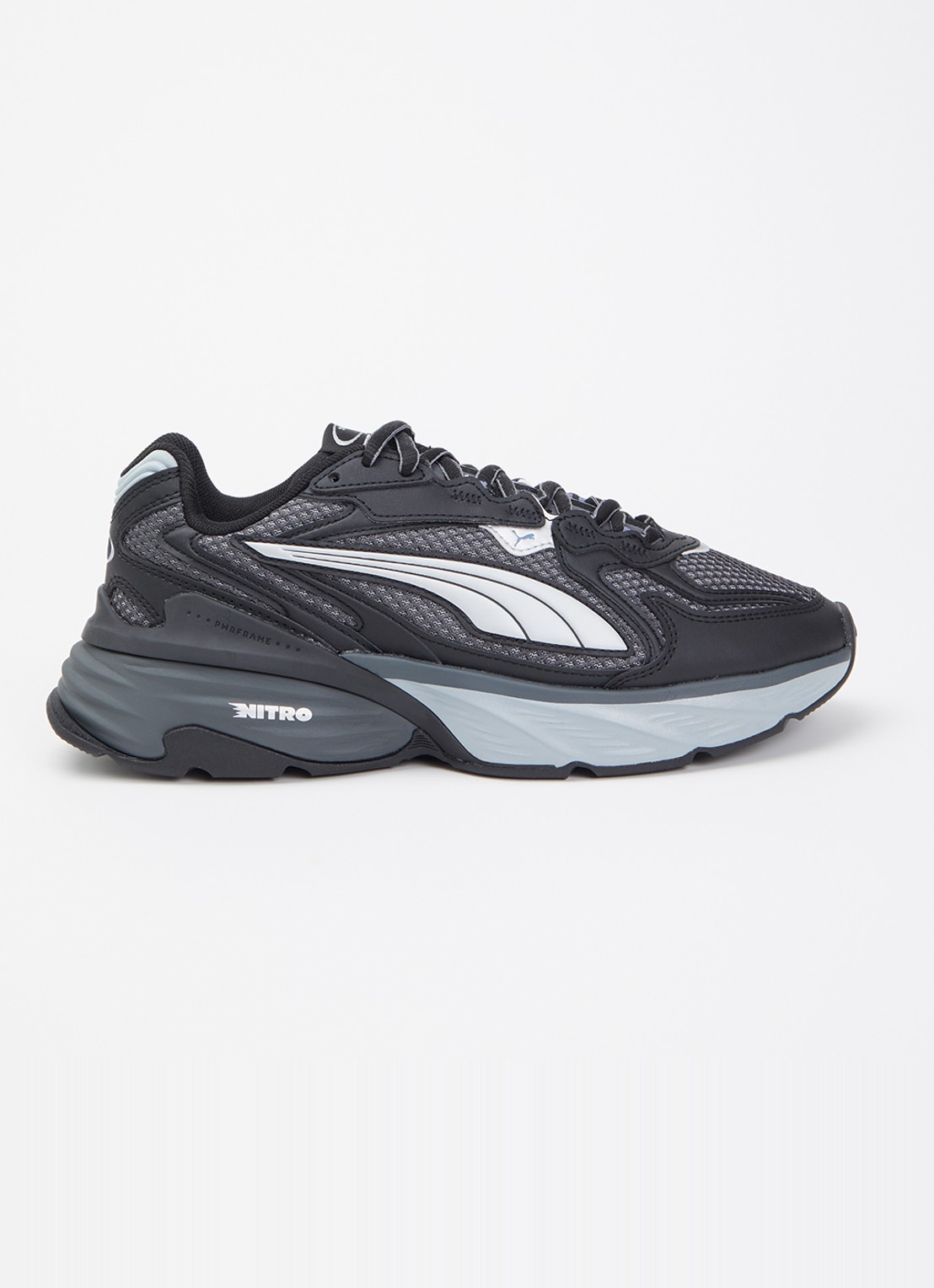 Puma Fade Nitro sneaker van mesh met logo - voorkant 2 zwart