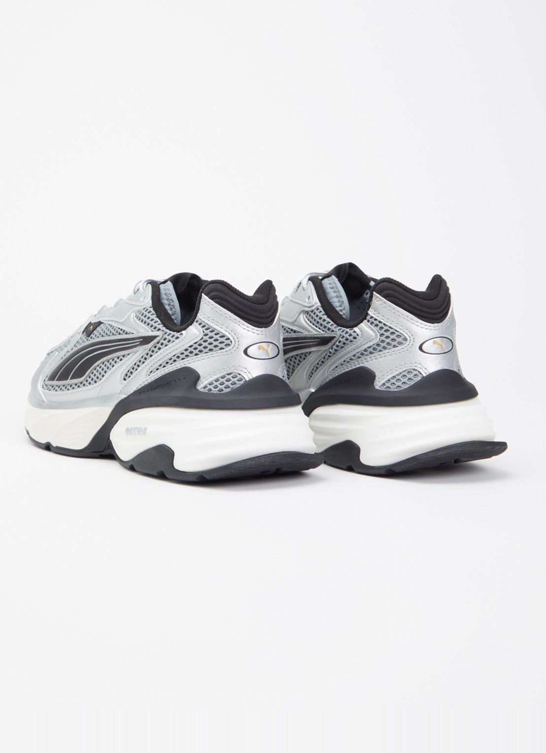 Puma Fade Nitro sneaker van mesh met logo - achterkant 5 zilver