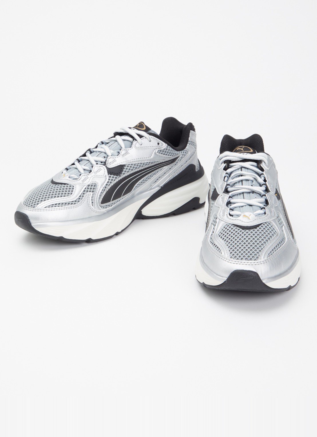 Puma Fade Nitro sneaker van mesh met logo - detail zilver