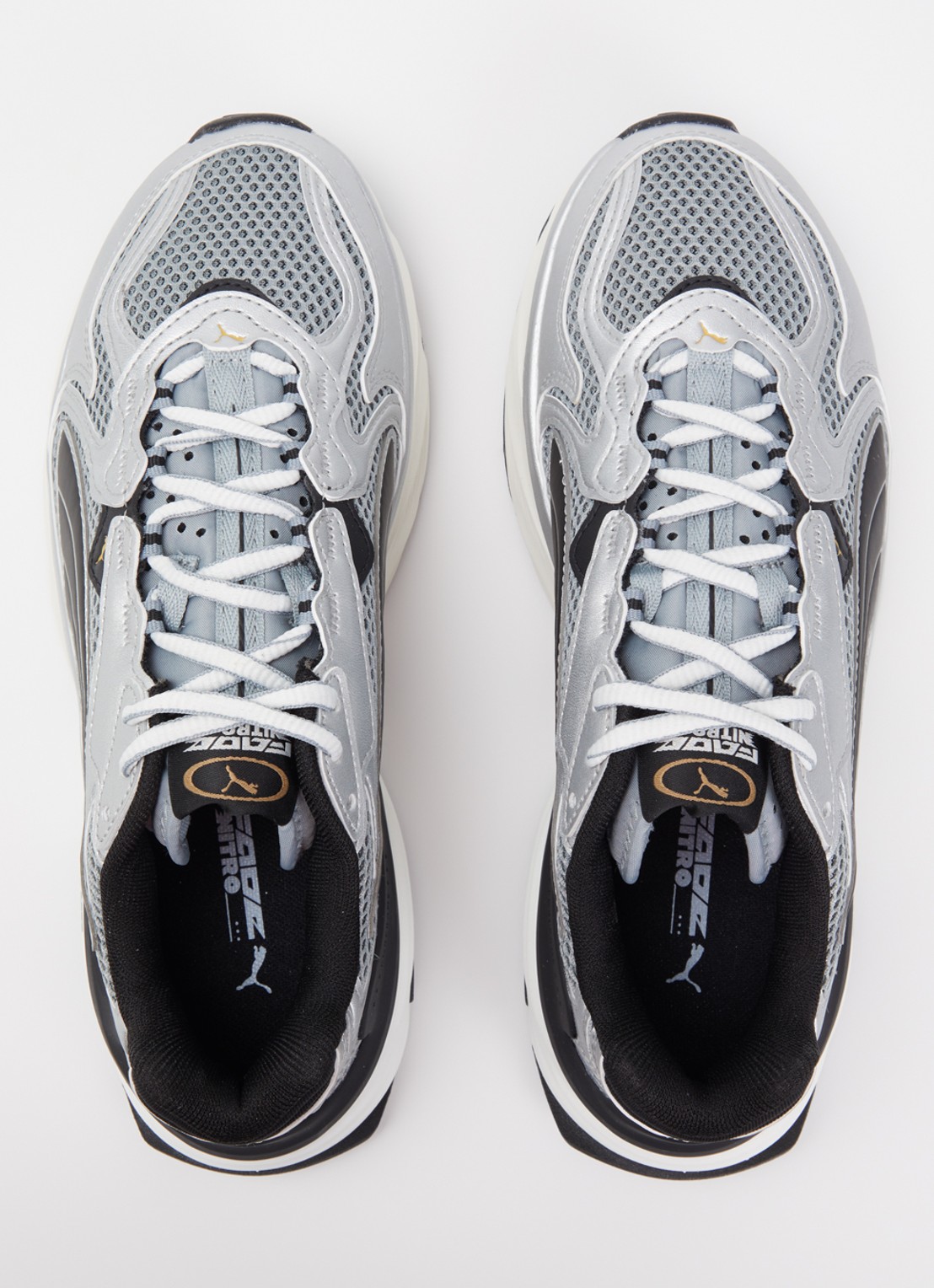 Puma Fade Nitro sneaker van mesh met logo - detail 2 zilver
