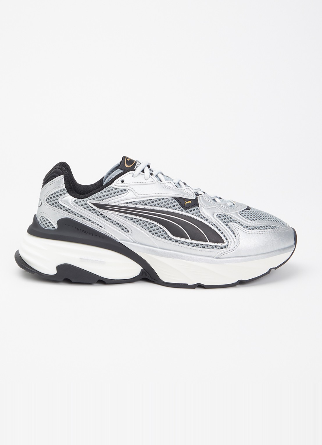 Puma Fade Nitro sneaker van mesh met logo - voorkant 4 zilver