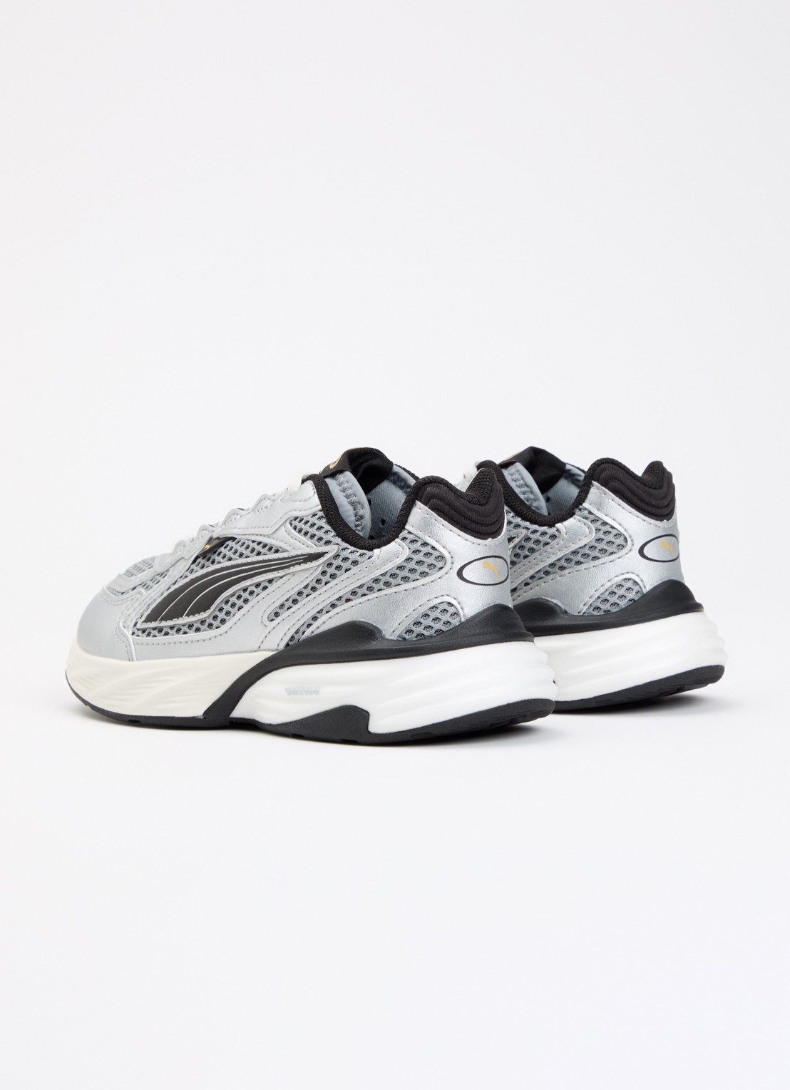 Puma Fade Nitro sneaker van mesh met logo - achterkant 3 zilver