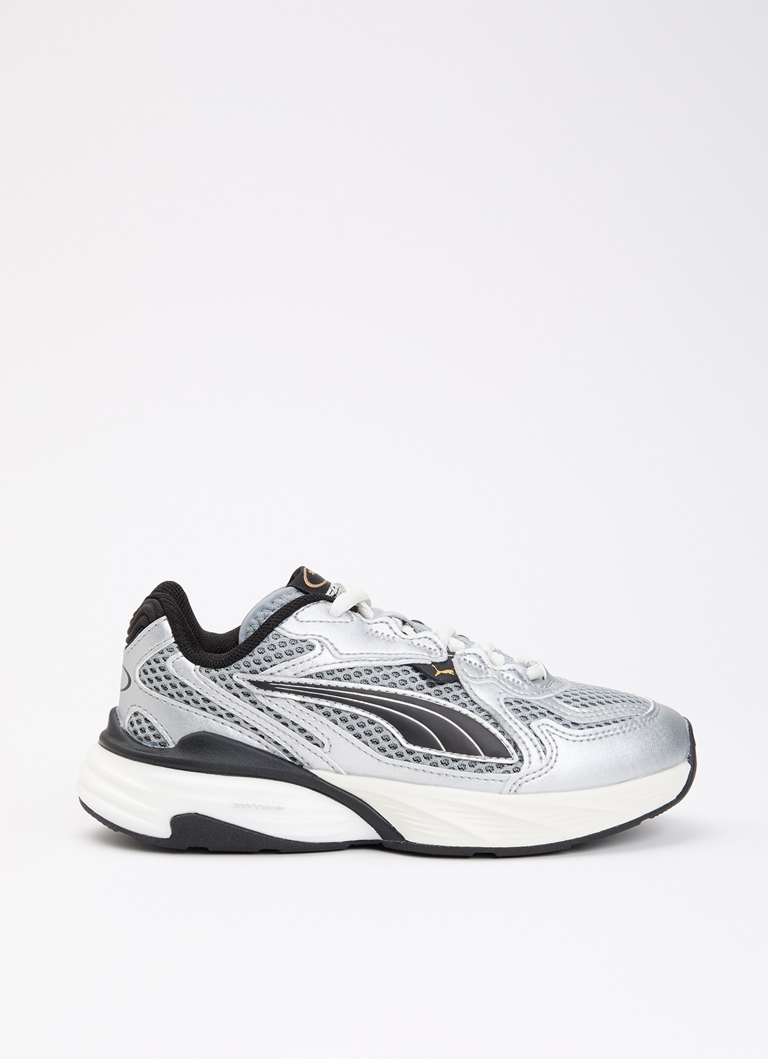 Puma Fade Nitro sneaker van mesh met logo - voorkant zilver