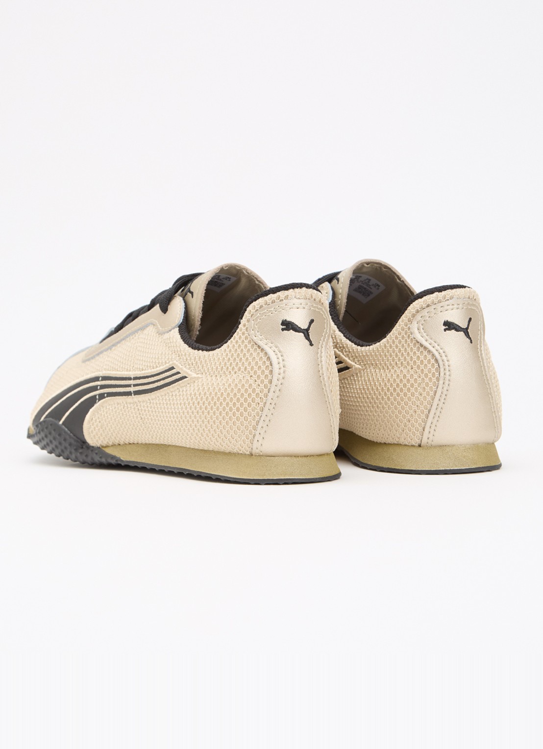 Puma H-Street sneaker van mesh met details van leer - achterkant goud