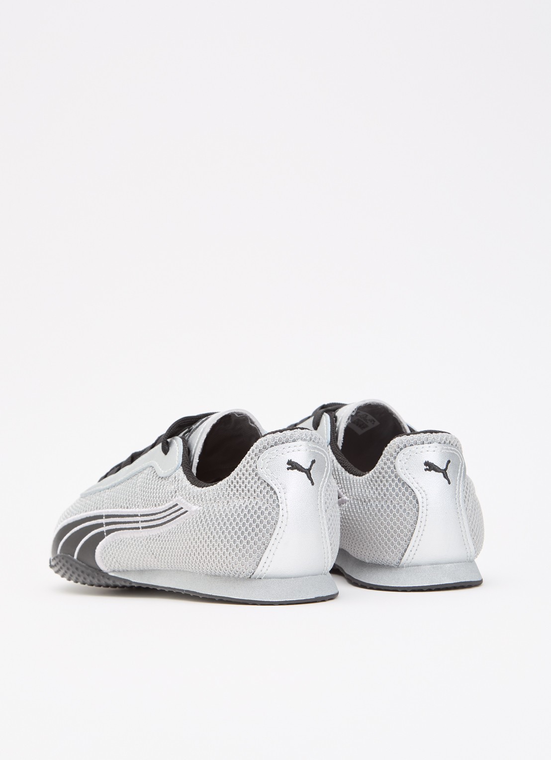 Puma H-Street sneaker van mesh met details van leer - achterkant zilver