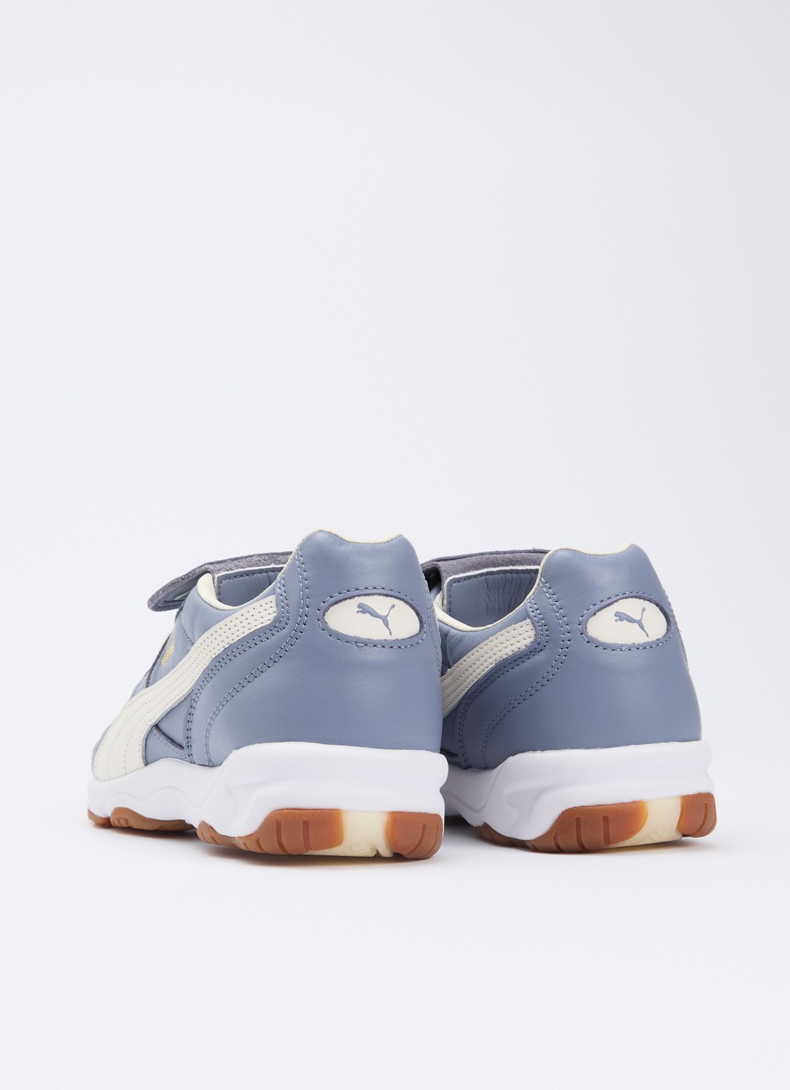 Puma King Indoor sneaker van leer - achterkant paars