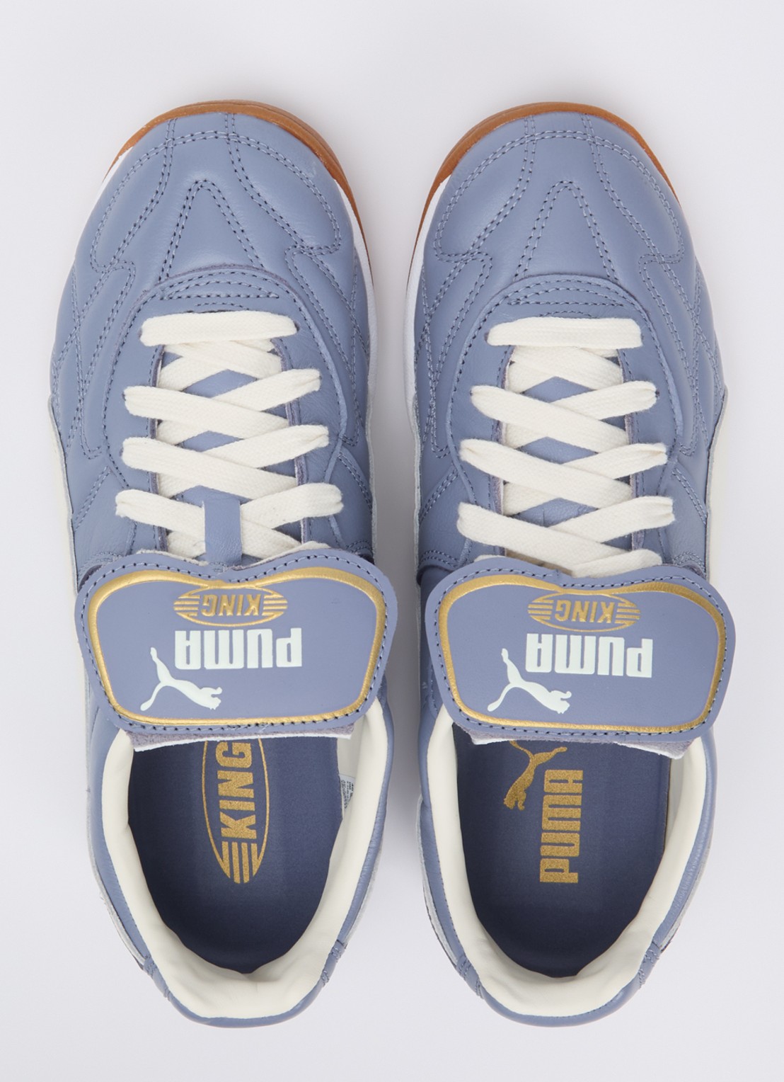 Puma King Indoor sneaker van leer - detail 4 paars