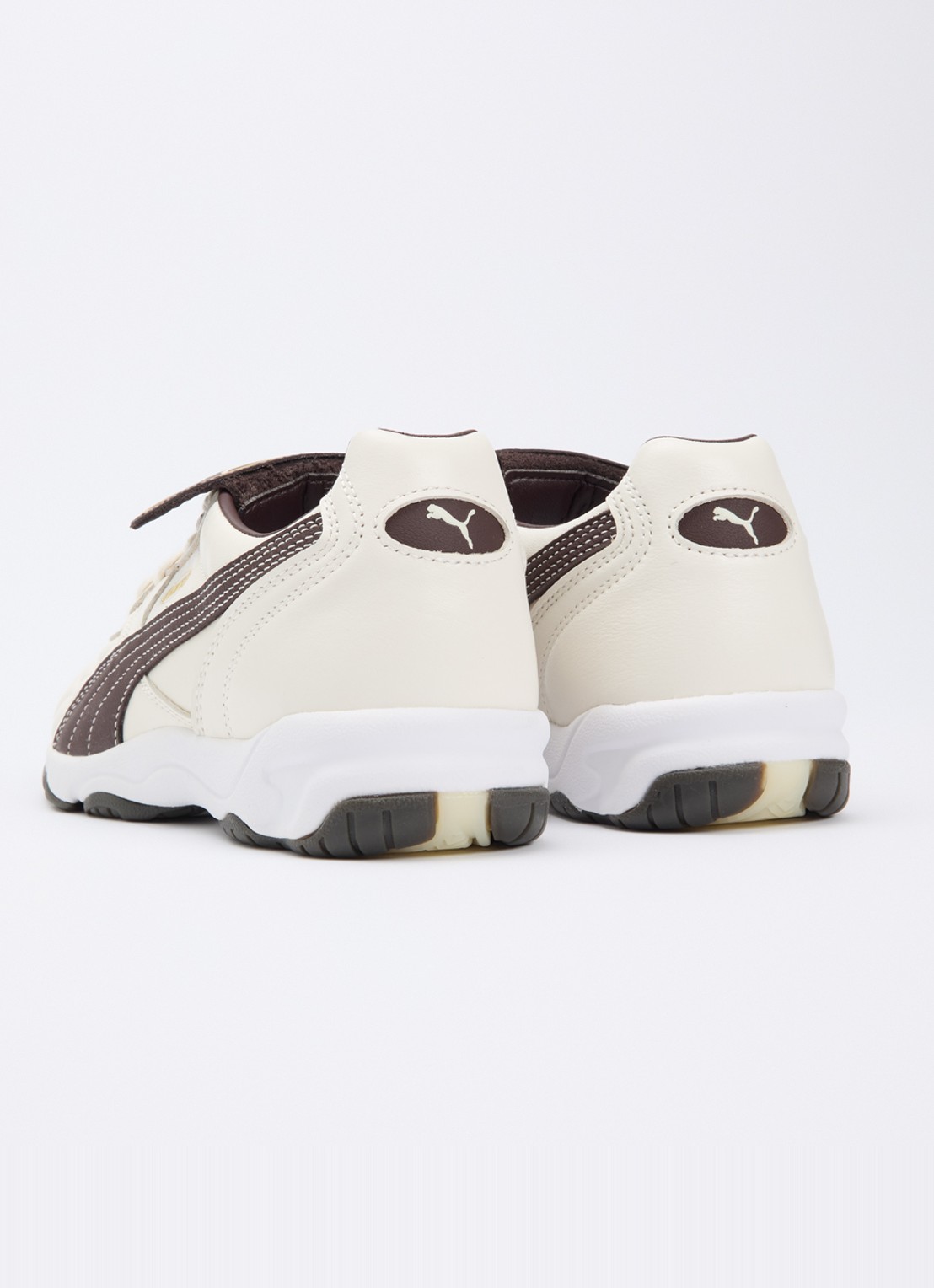 Puma King Indoor sneaker van leer - achterkant creme