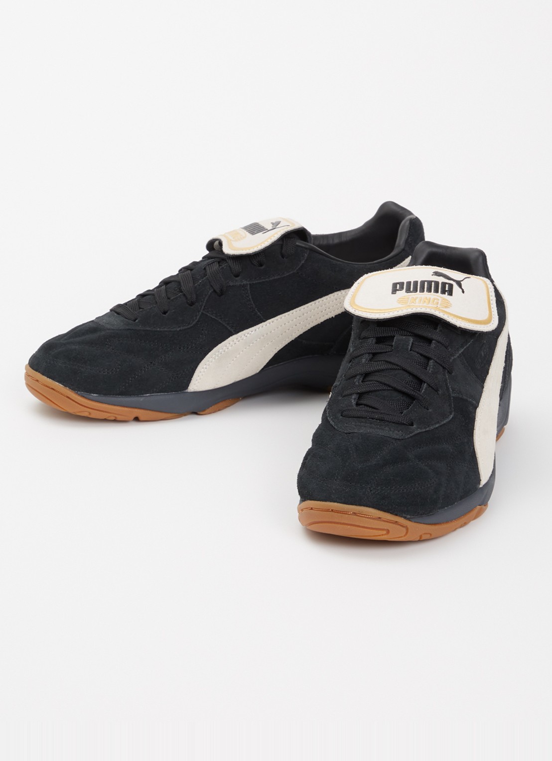 Puma King Indoor sneaker van suède - detail 3 zwart