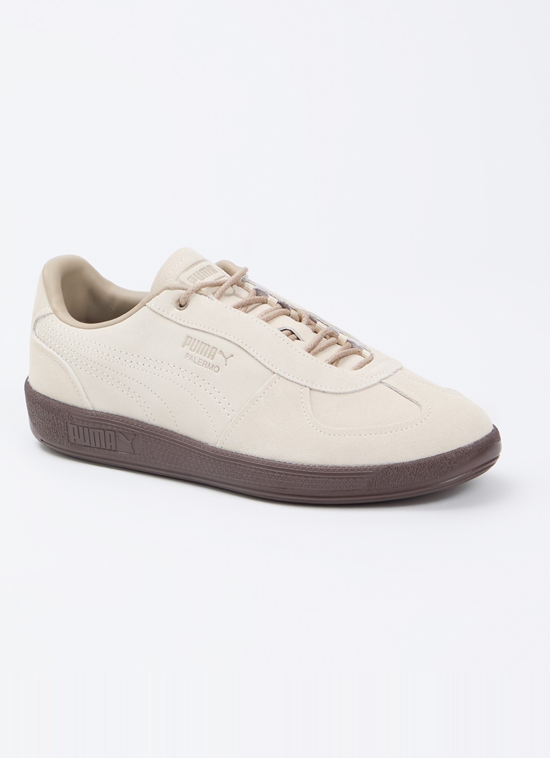 Puma Palermo Graftman sneaker van suède - voorkant beige
