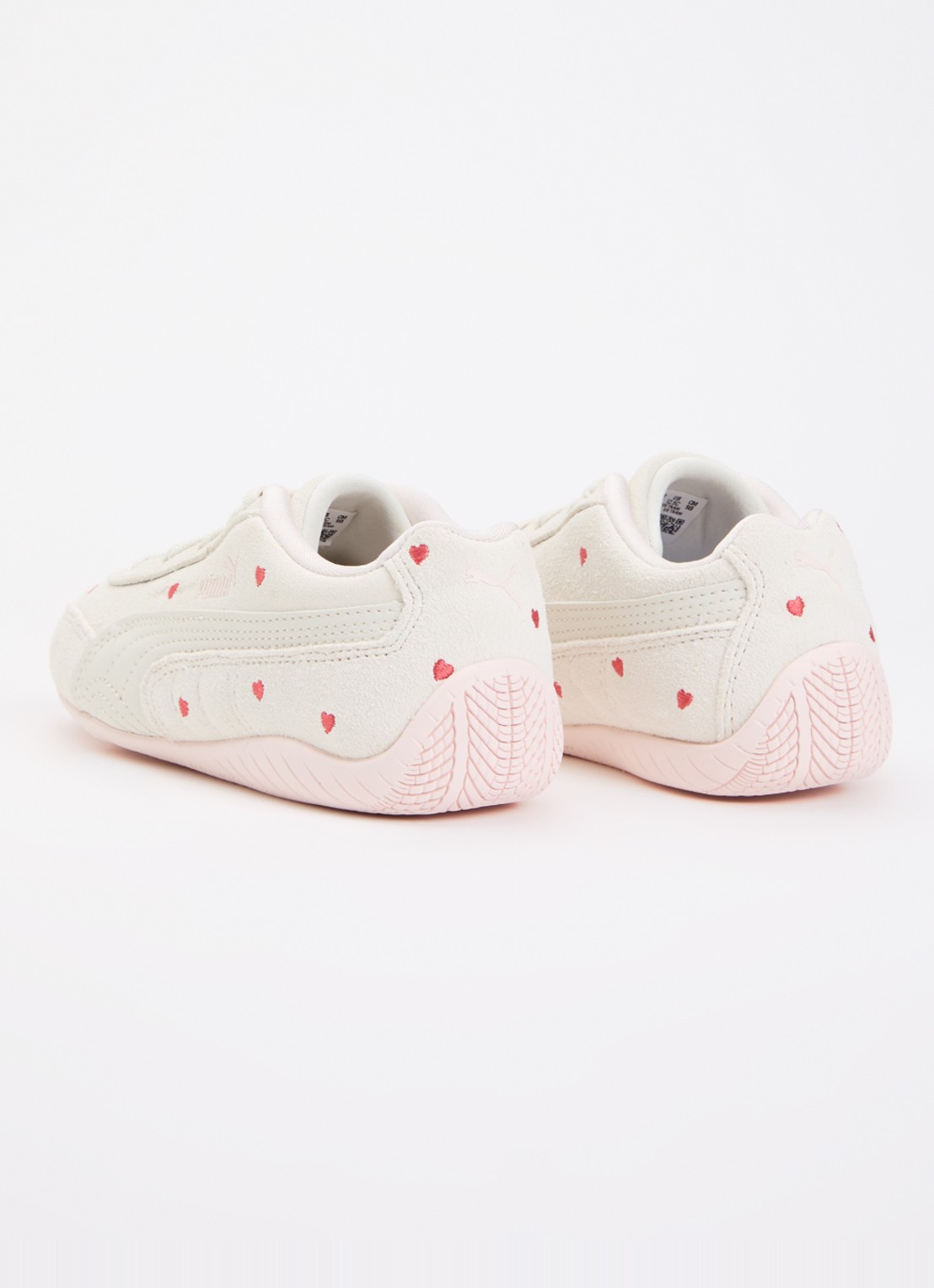 Puma Speedcat Amor van suéde met leren details - achterkant 2 lichtgrijs