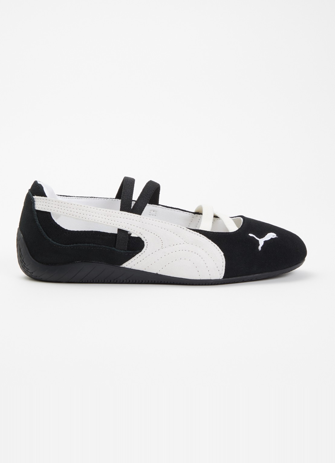 Puma Speedcat ballerina van suède - voorkant zwart