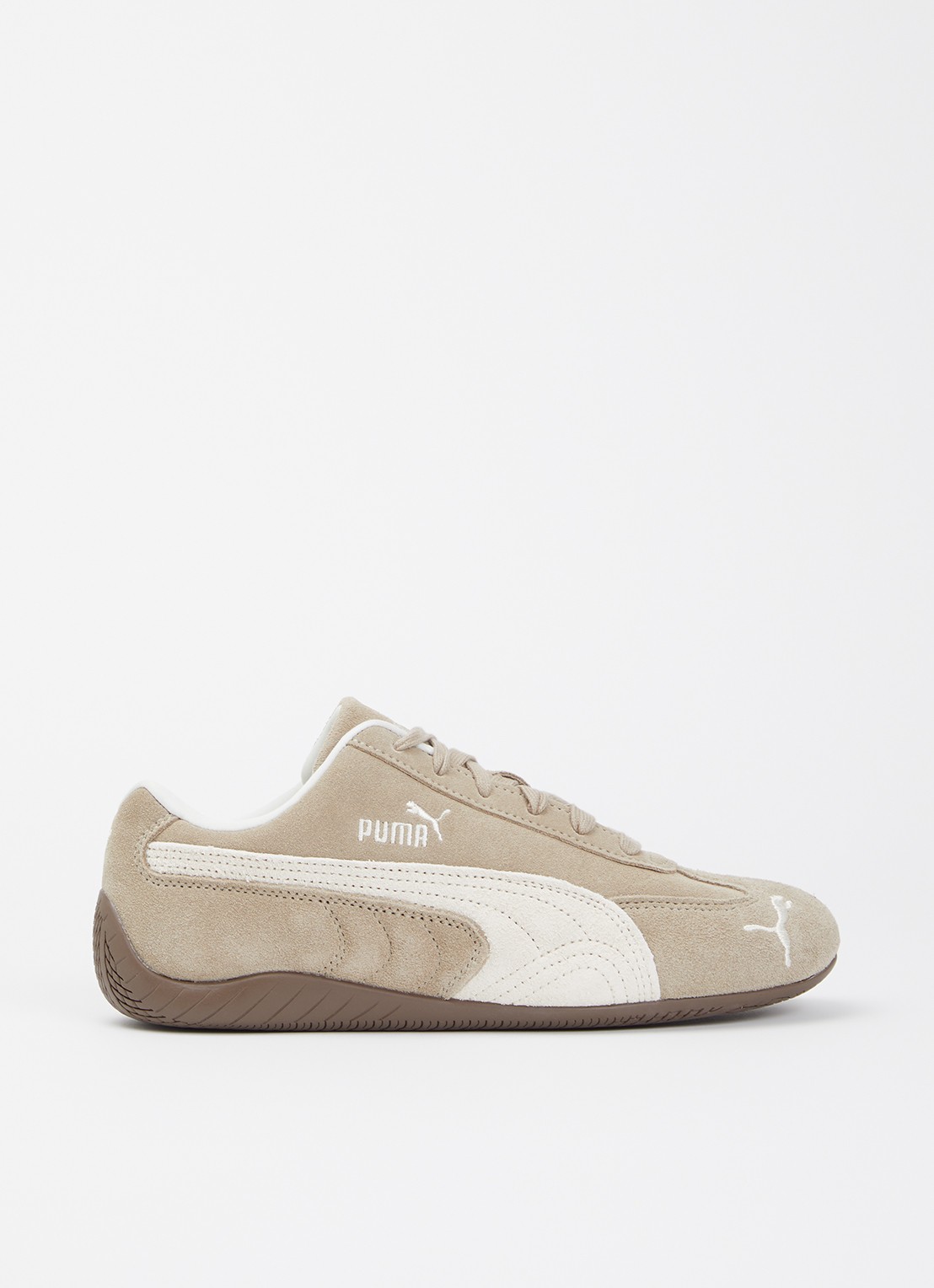 Puma Speedcat elevated sneaker van suède - voorkant zand