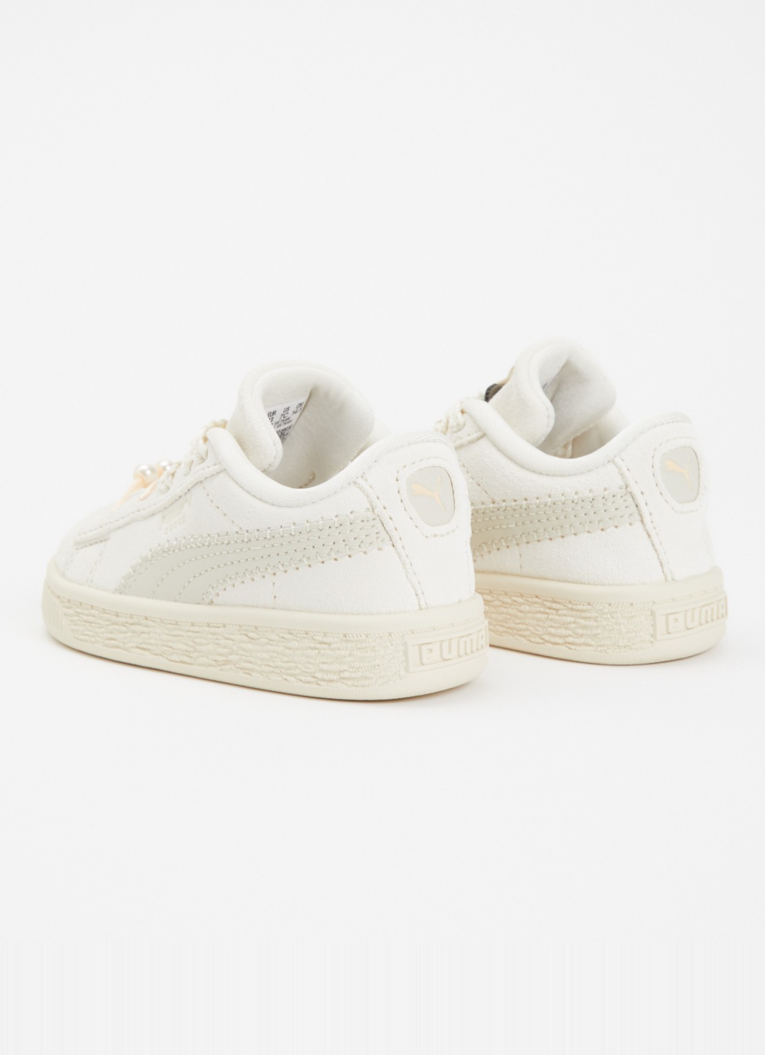 Puma Suede Bloom sneaker van suède - achterkant gebroken wit