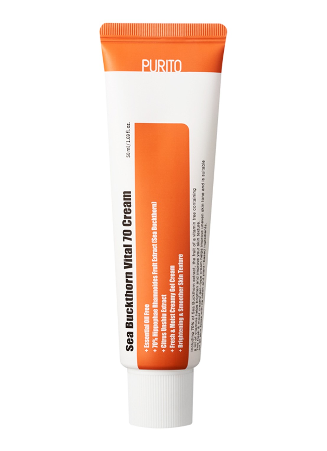 Purito Sea Buckthorn Vital 70 Cream - dag- en nachtcrème  - voorkant undefined