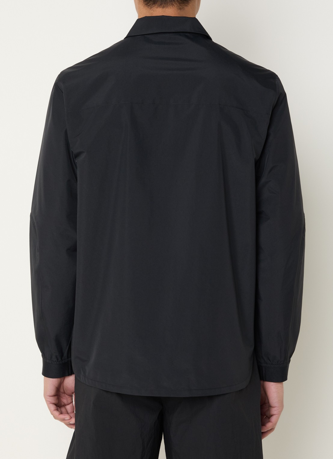 Purple Mountain Climate regular fit overshirt met klepzakken - achterkant 4 zwart
