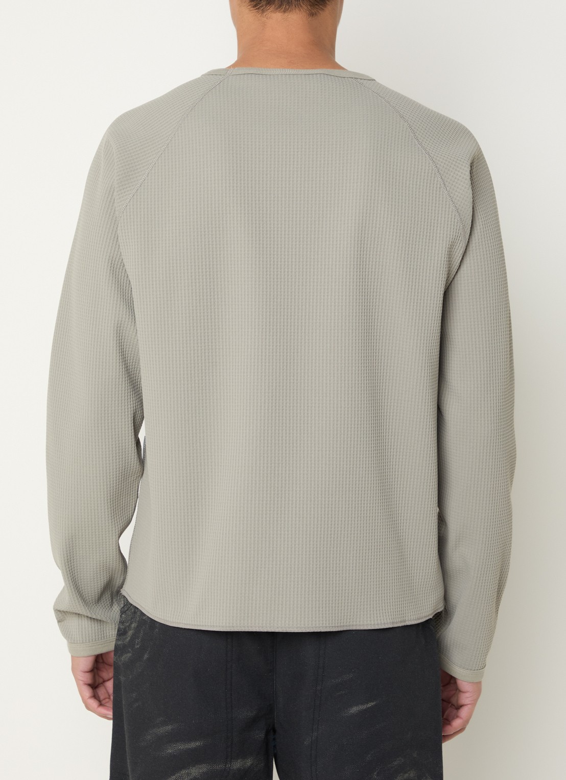 Purple Mountain Longsleeve met structuur - achterkant 3 lichtgrijs