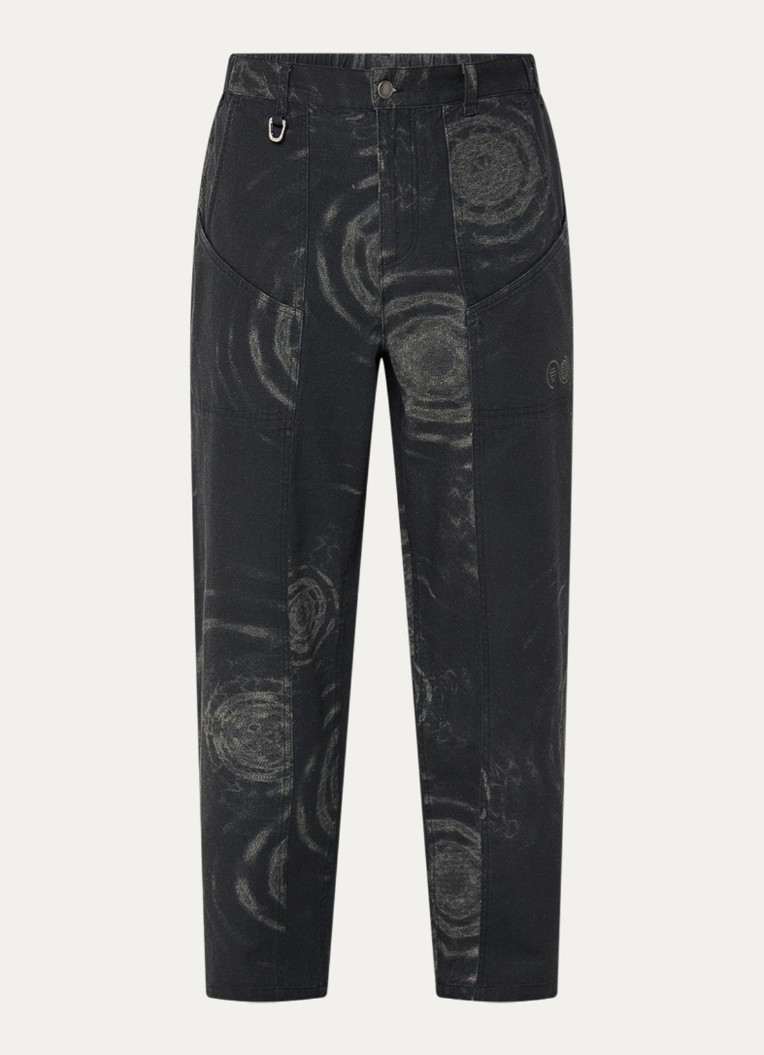 Purple Mountain Observatory Atlas straight fit broek met print - voorkant antraciet