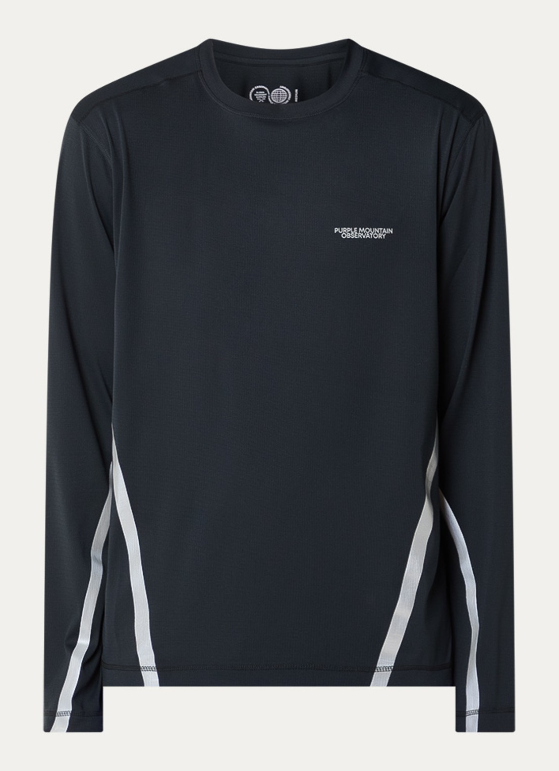 Purple Mountain Observatory Longsleeve met logo - voorkant zwart