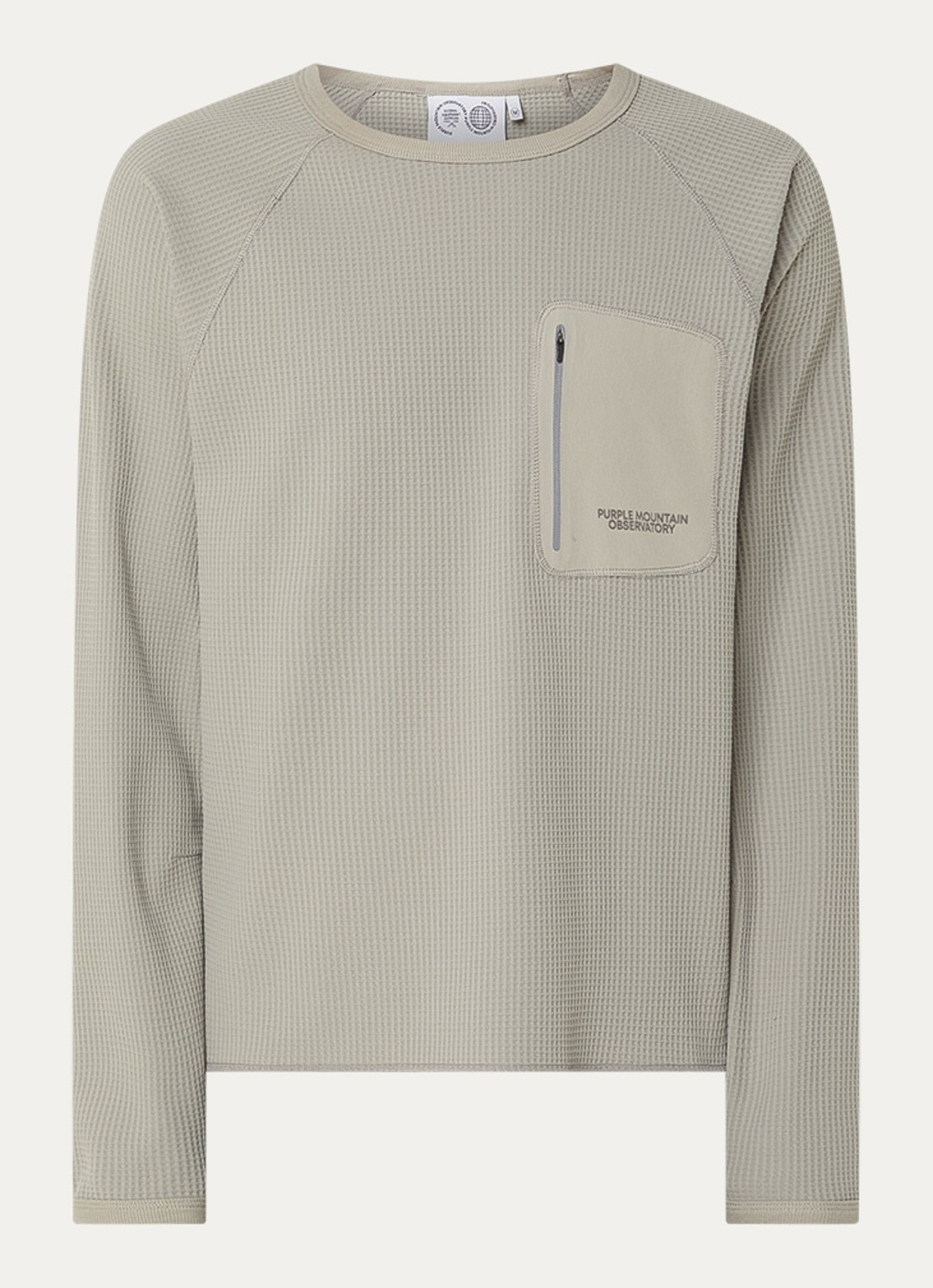 Purple Mountain Observatory Longsleeve met structuur - voorkant 2 lichtgrijs