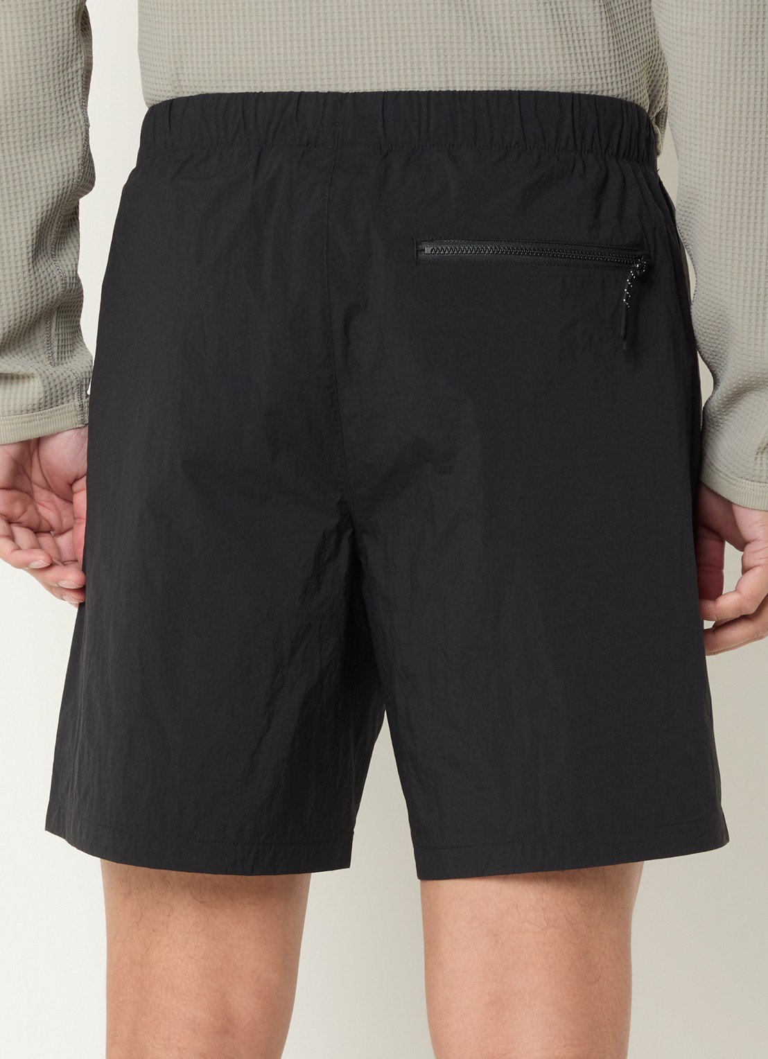 Purple Mountain Observatory Straight fit korte broek met steekzakken - achterkant zwart