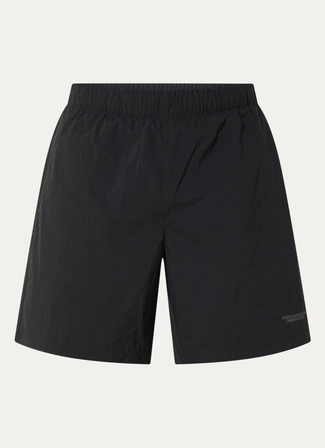 Purple Mountain Observatory Straight fit korte broek met steekzakken - voorkant 2 zwart