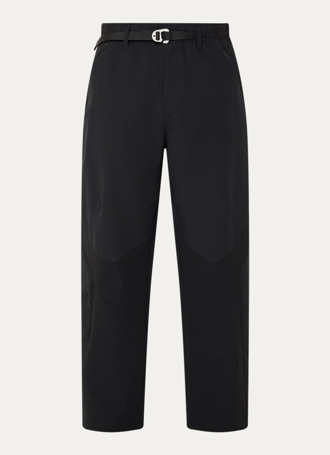 Purple Mountain Observatory Terrain straight fit broek met ceintuur - voorkant 4 zwart