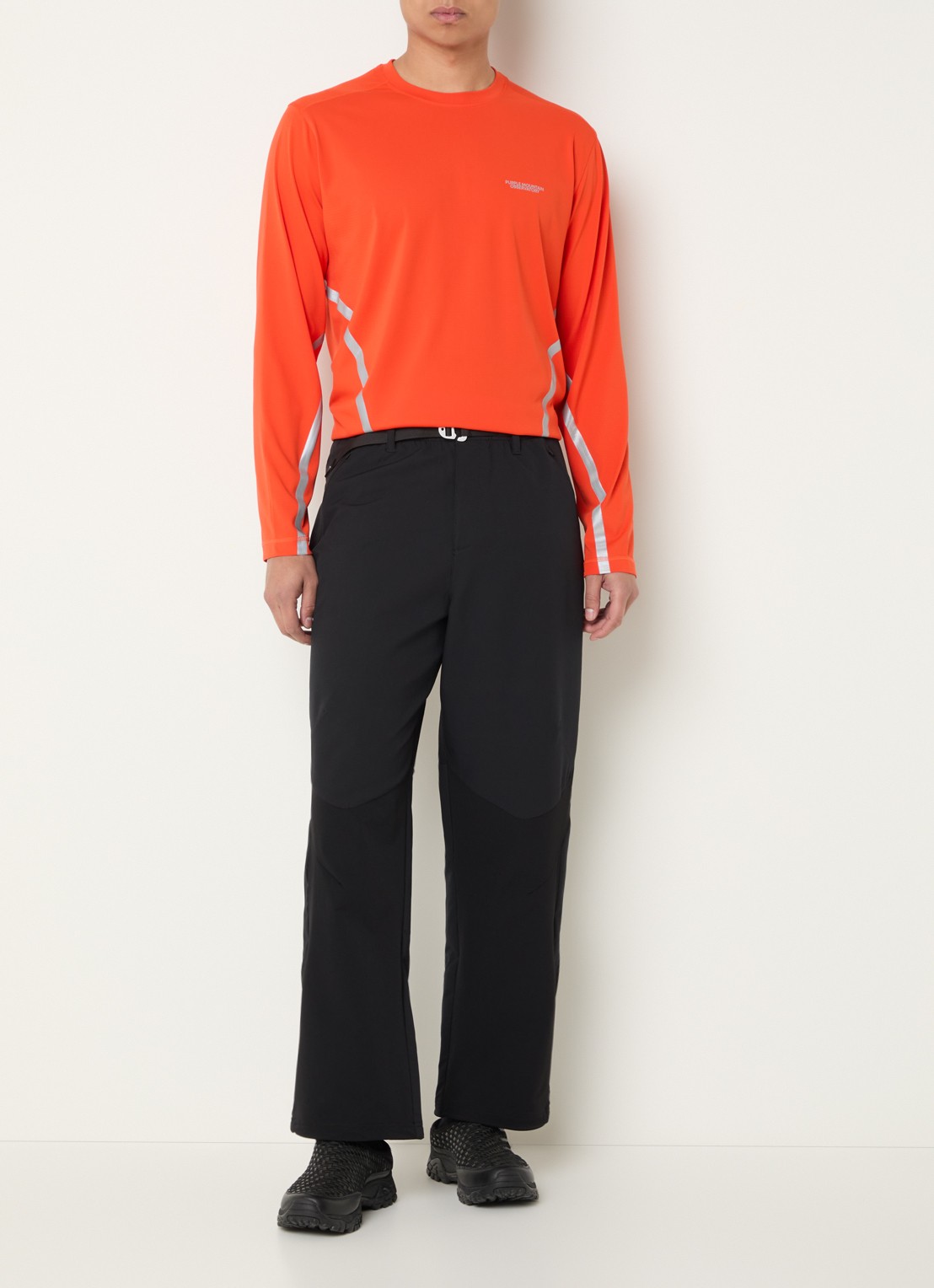 Purple Mountain Observatory Terrain straight fit broek met ceintuur - voorkant 5 zwart