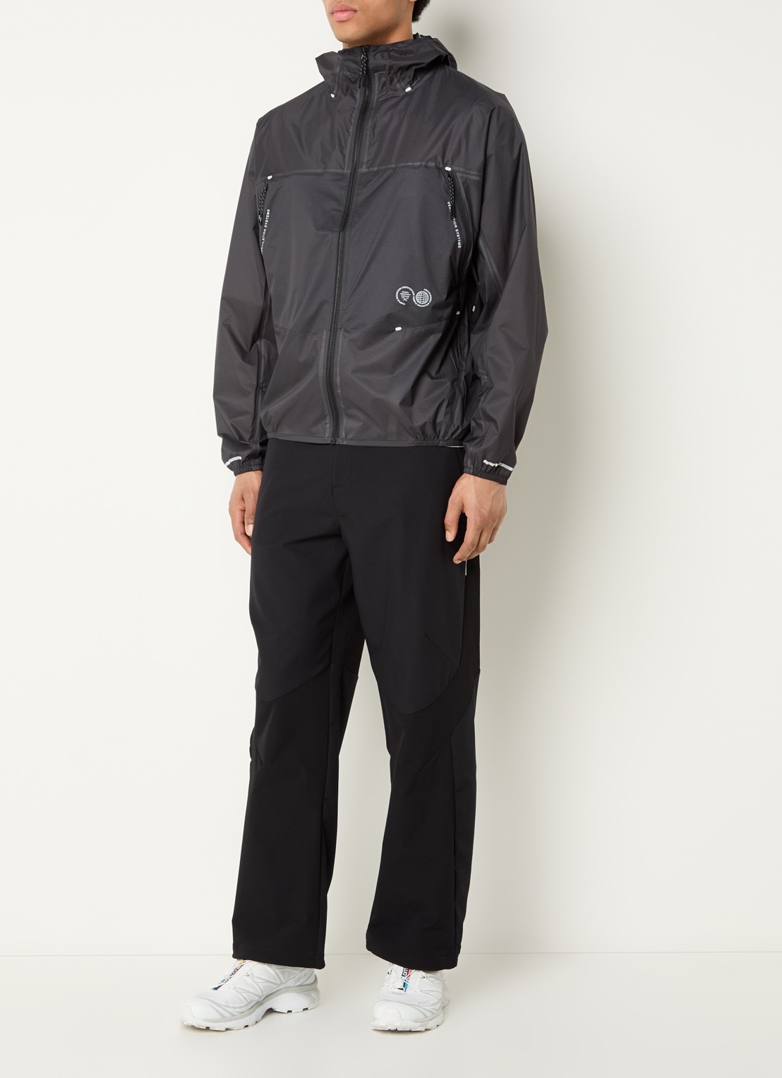 Purple Mountain Stinger jack met capuchon en ritszakken - voorkant 2 antraciet