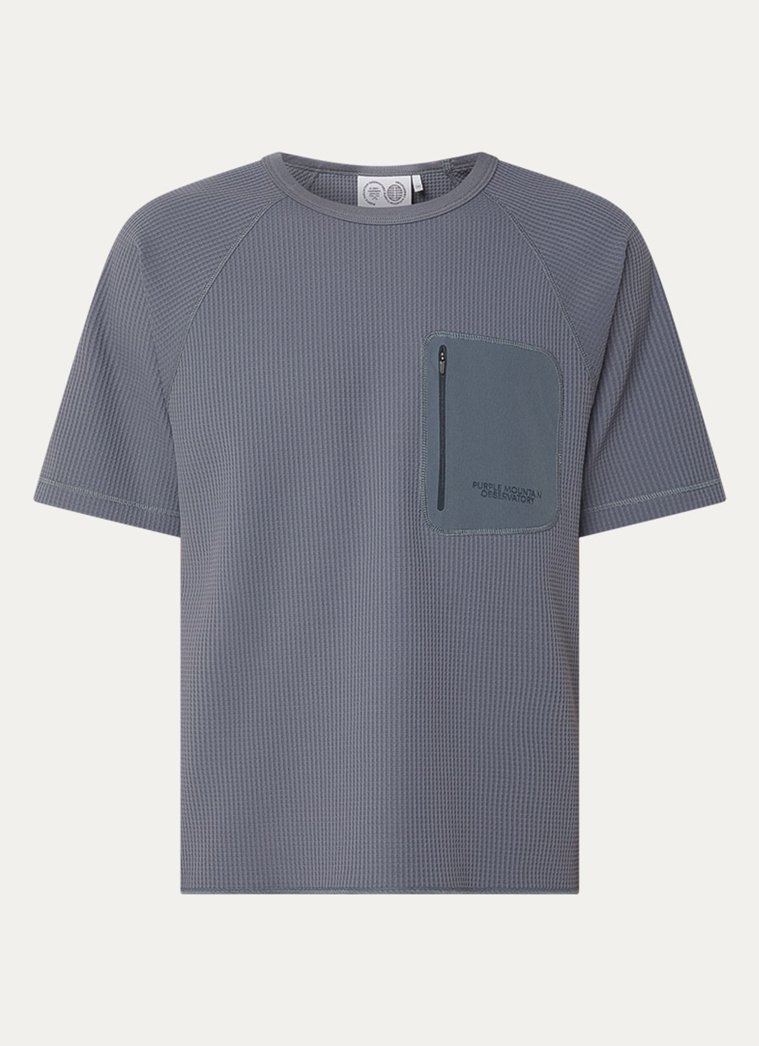 Purple Mountain T-shirt met logo en structuur - voorkant antraciet