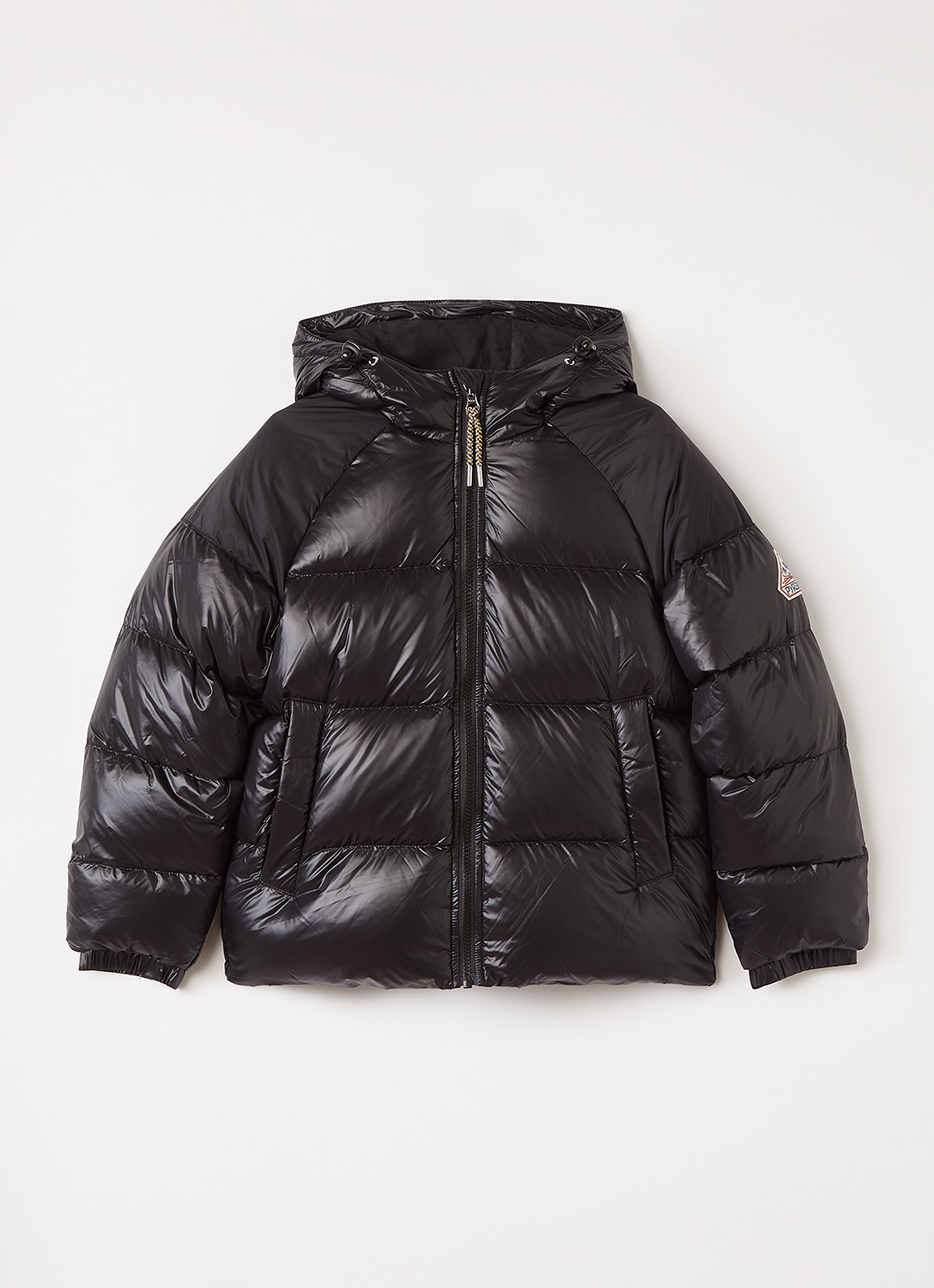 PYRENEX Sten puffer jack met donsvulling en logo - voorkant 2 zwart
