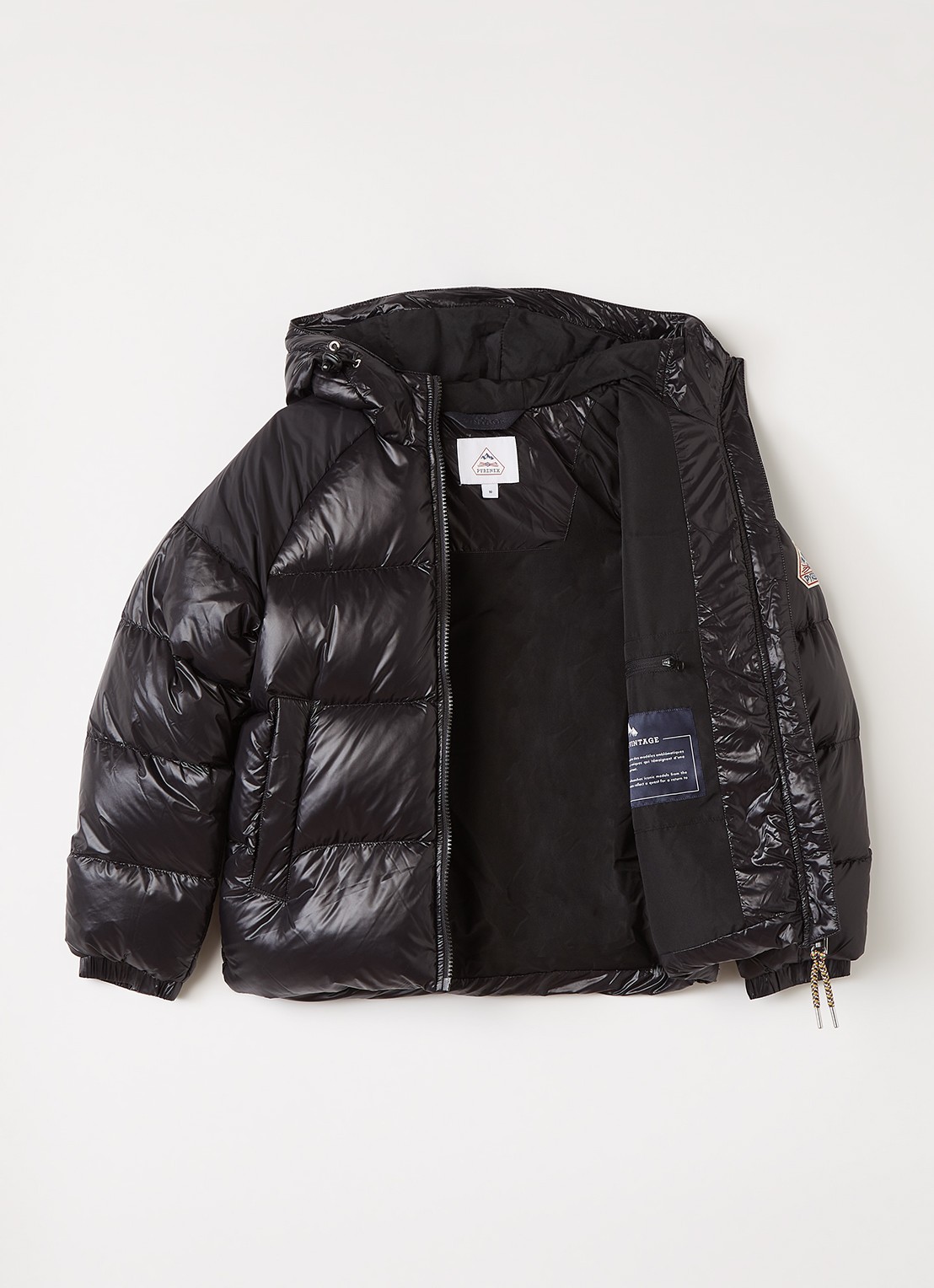 PYRENEX Sten puffer jack met donsvulling en logo - voorkant 3 zwart