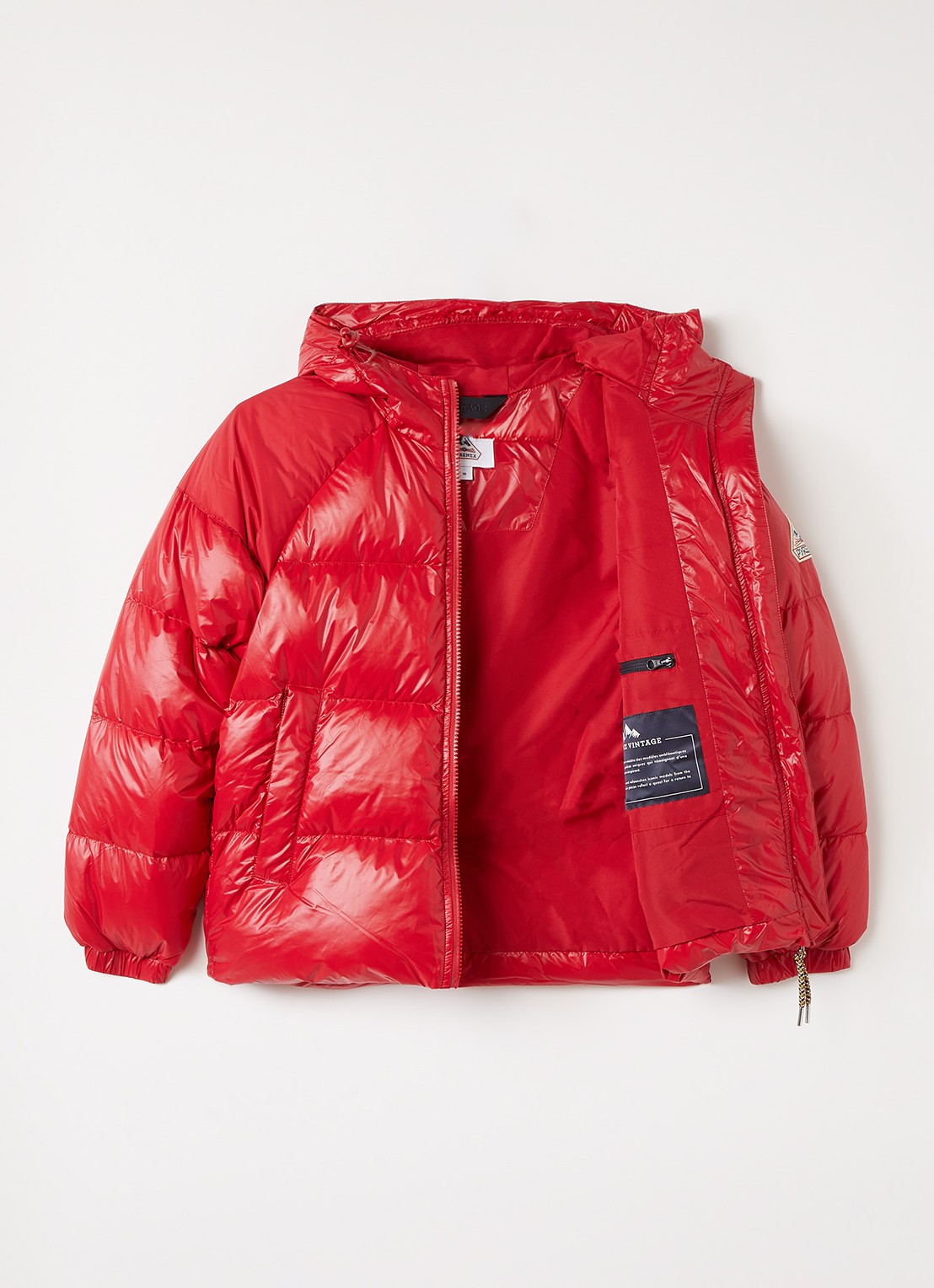 PYRENEX Sten puffer jack met donsvulling en logo - voorkant 2 rood