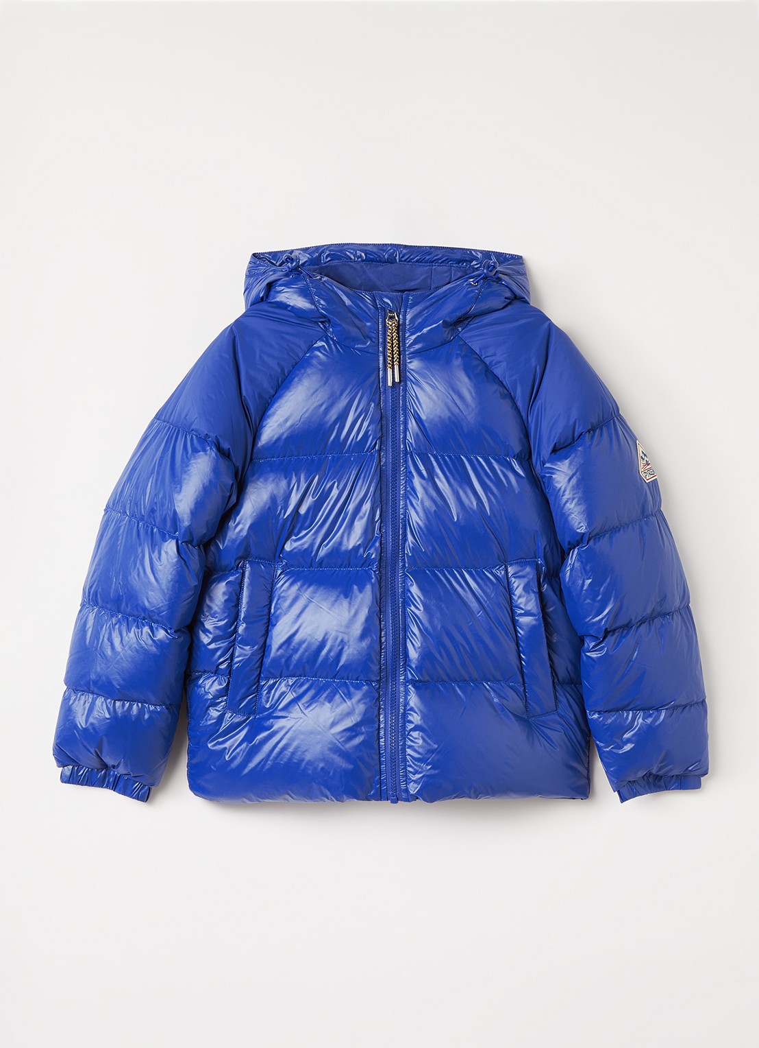 PYRENEX Sten puffer jack met donsvulling en logo - voorkant 2 kobaltblauw