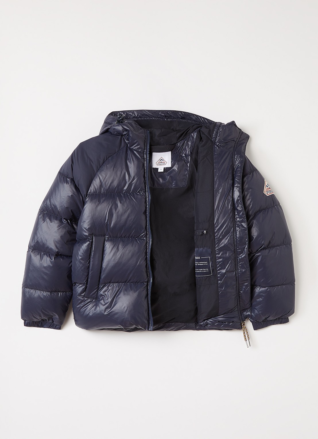 PYRENEX Sten puffer jack met donsvulling en logo - voorkant 2 donkerblauw