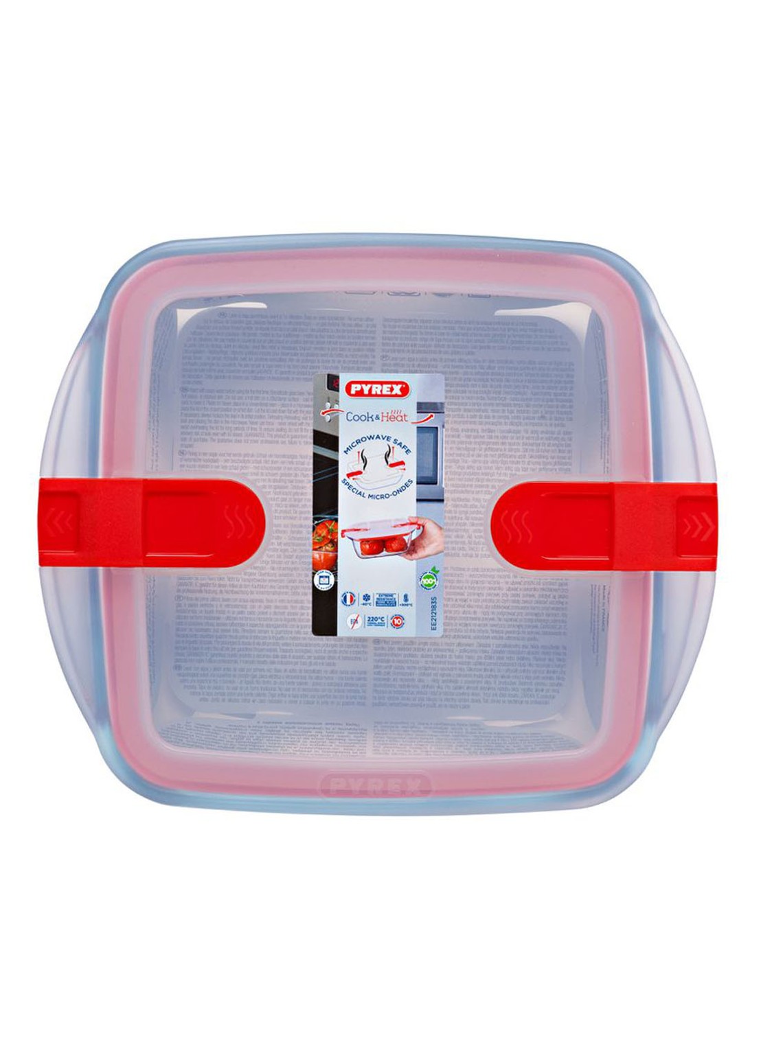 Pyrex Ovenschaal met deksel 27 cm - voorkant 2 transparant