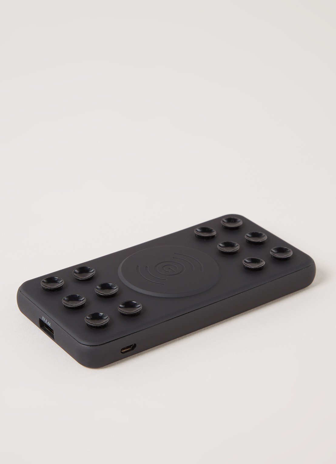 Qdos Airbank QI draadloze powerbank - voorkant 2 zwart