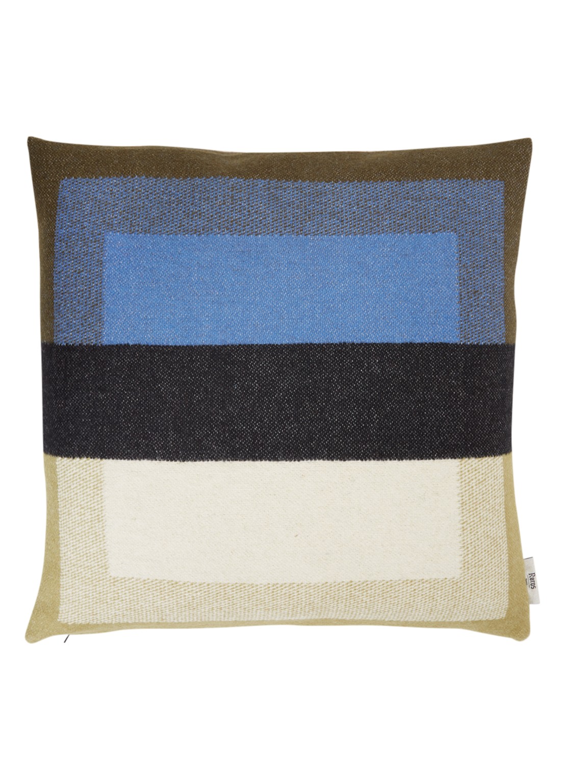 Røros Tweed Bento sierkussen 50 x 50 cm - voorkant 3 olijfgroen