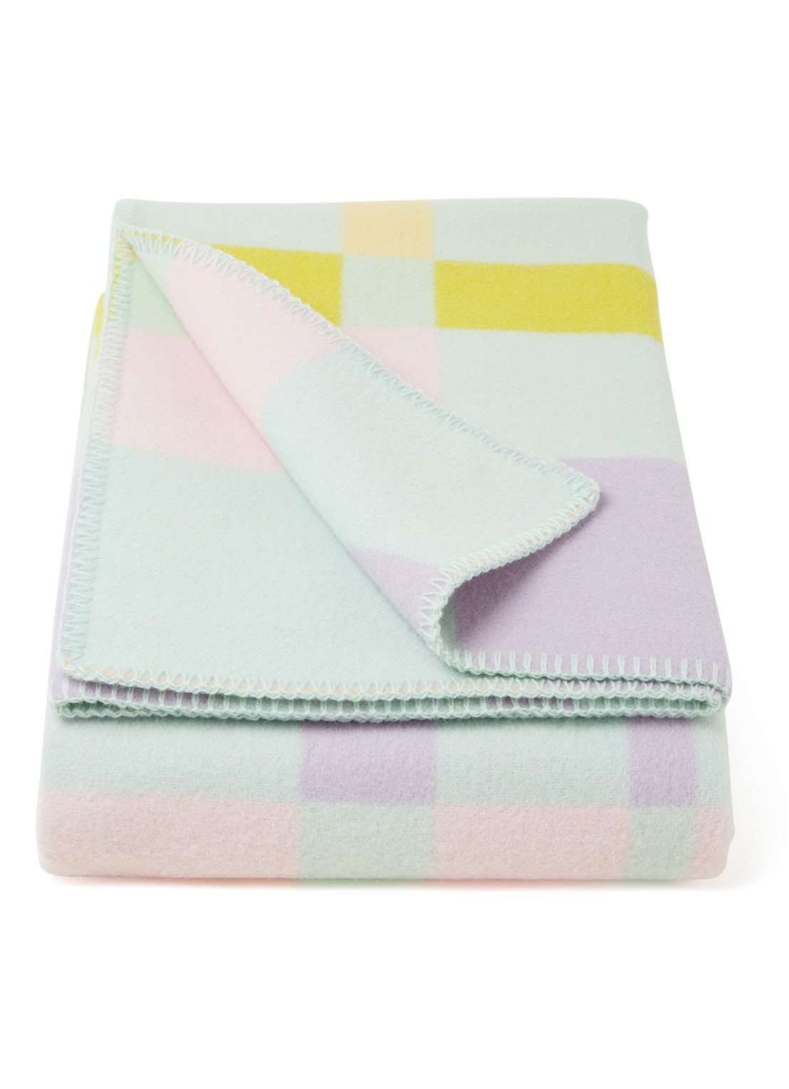 Røros Tweed City plaid van wol 135 x 200 cm - voorkant 4 mint