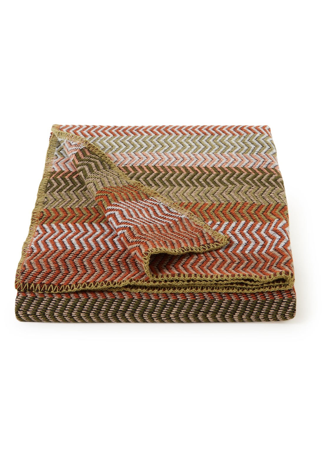 Røros Tweed Fri plaid van lamswol 150 x 200 cm - voorkant 2 mosgroen