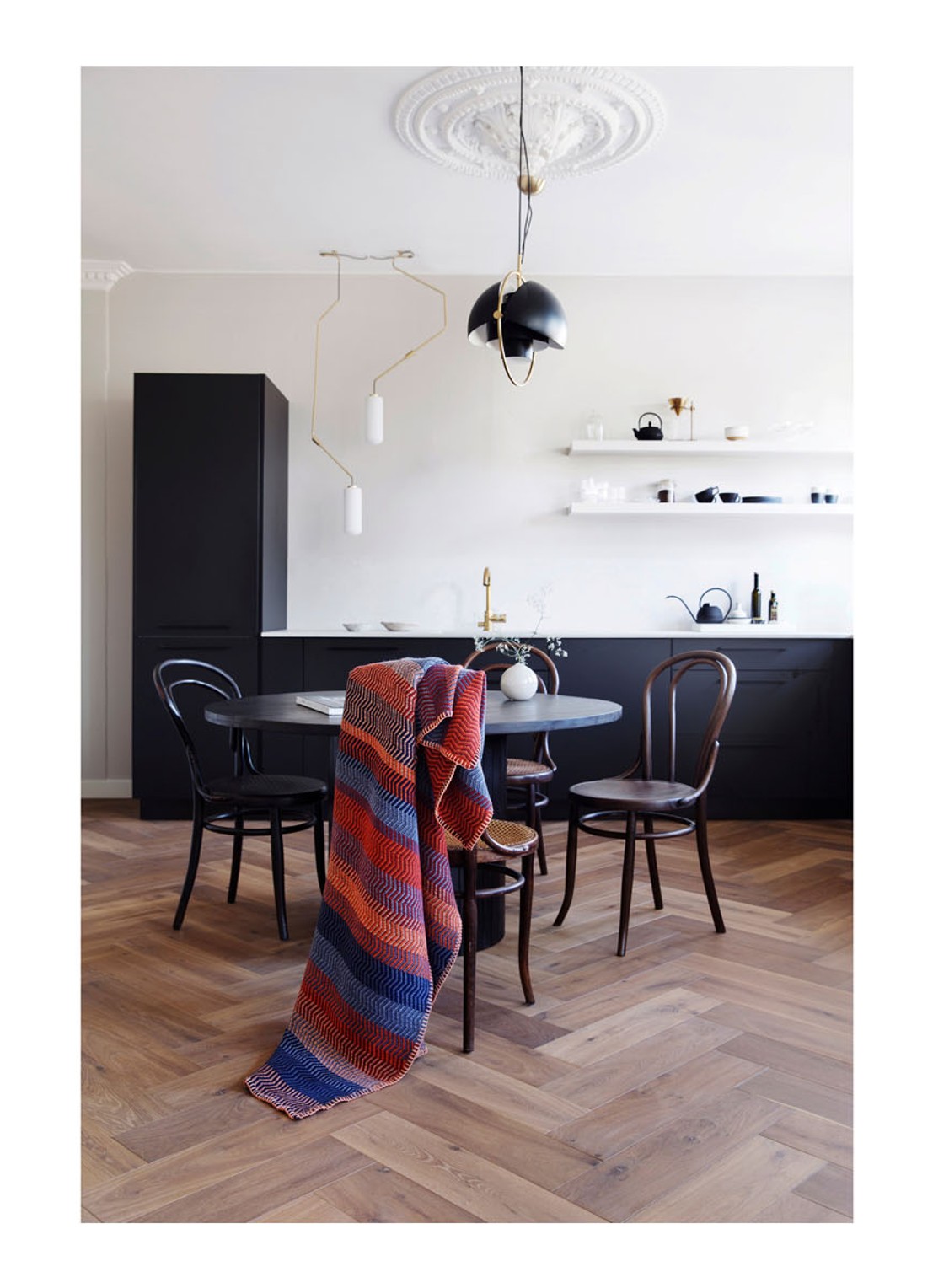 Røros Tweed Fri plaid van lamswol 150 x 200 cm - voorkant 4 donkerrood