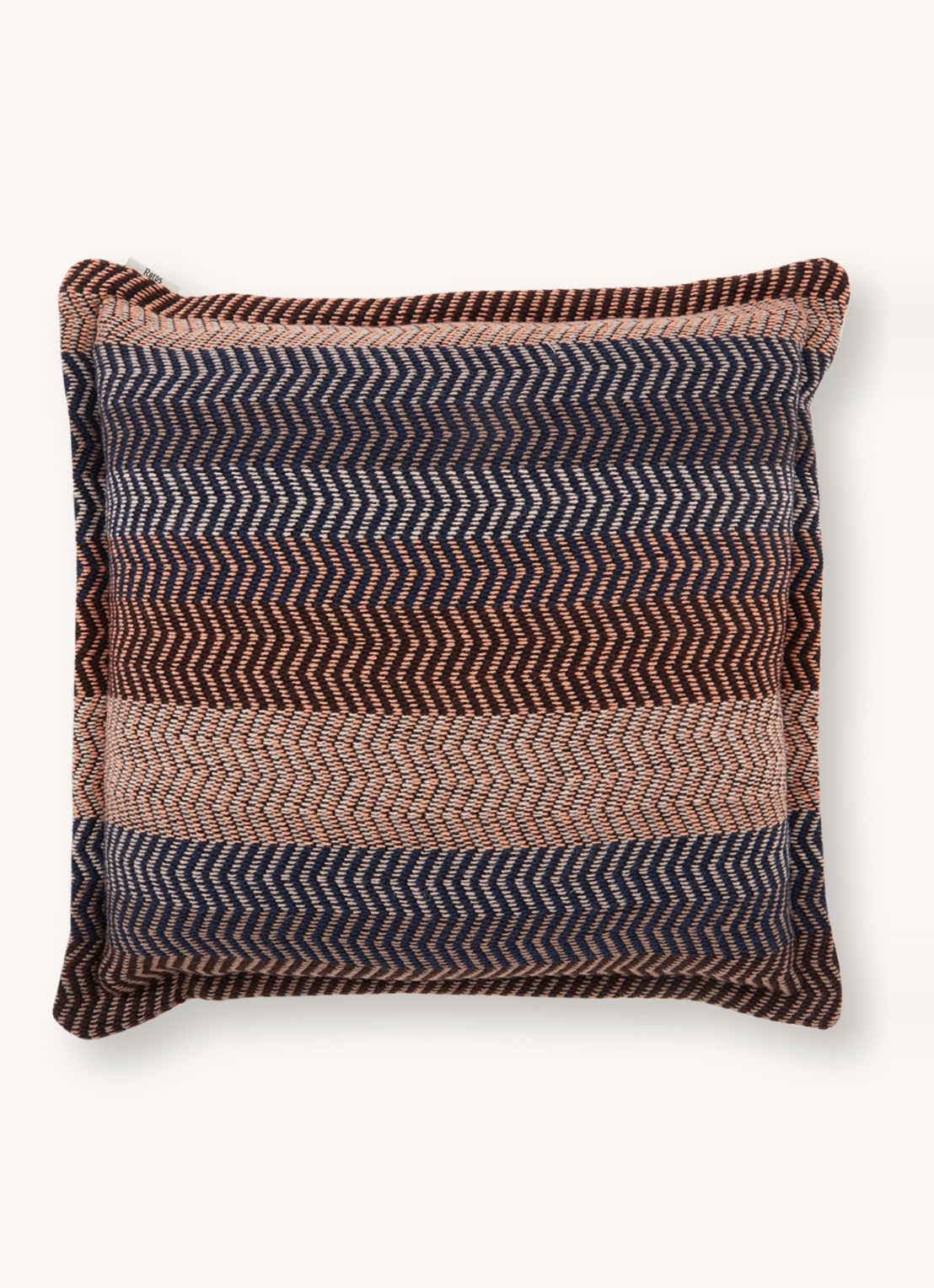Røros Tweed Fri sierkussen 60 x 60 cm - voorkant donkerblauw