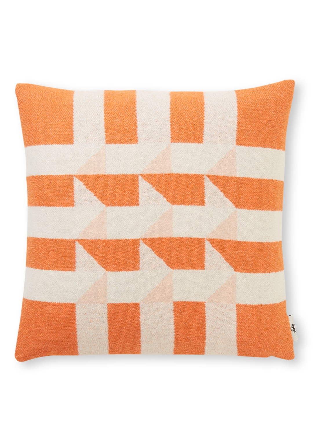 Røros Tweed Kvam sierkussen 50 x 50 cm - voorkant orange