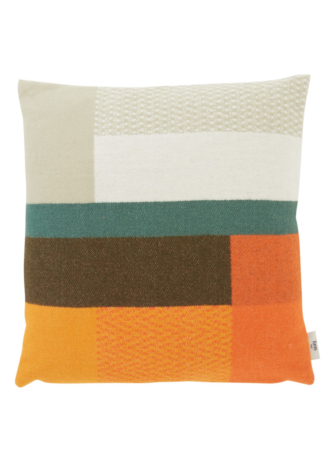 Røros Tweed Mikkel sierkussen 50 x 50 cm - voorkant orange