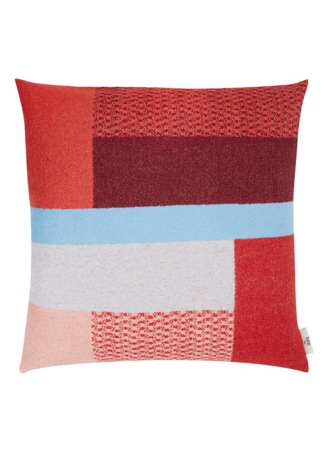 Røros Tweed Mikkel sierkussen 50 x 50 cm   - voorkant rood