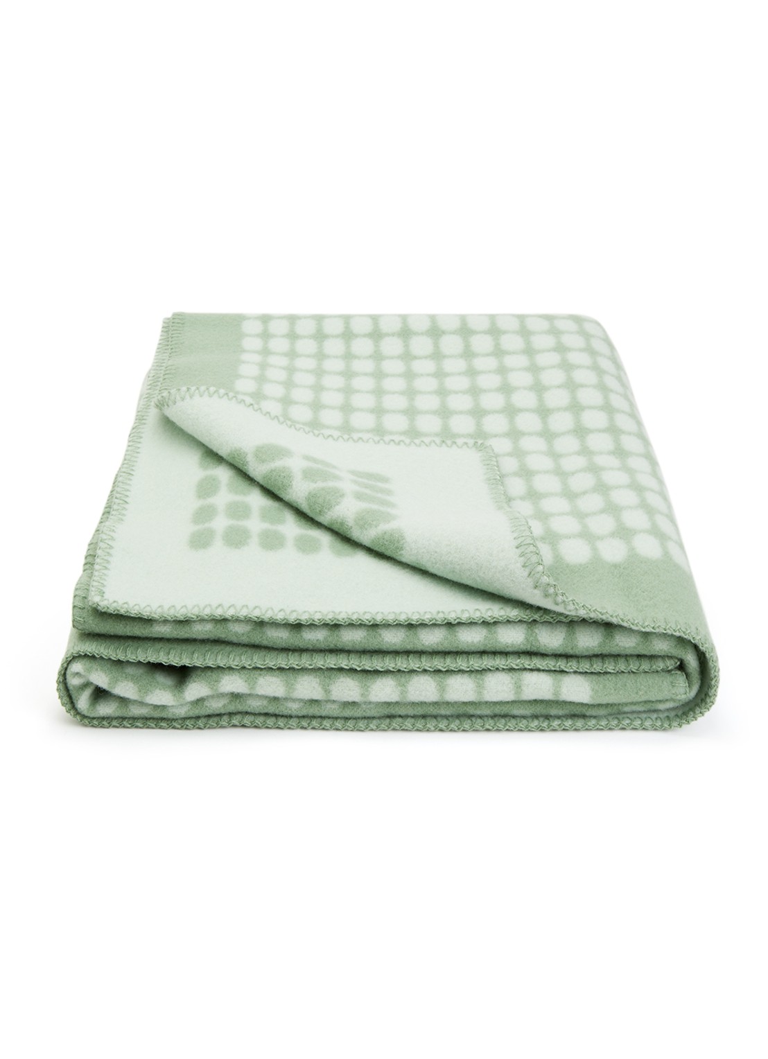 Røros Tweed Palette plaid van scheerwol 135 x 200 cm - voorkant mint