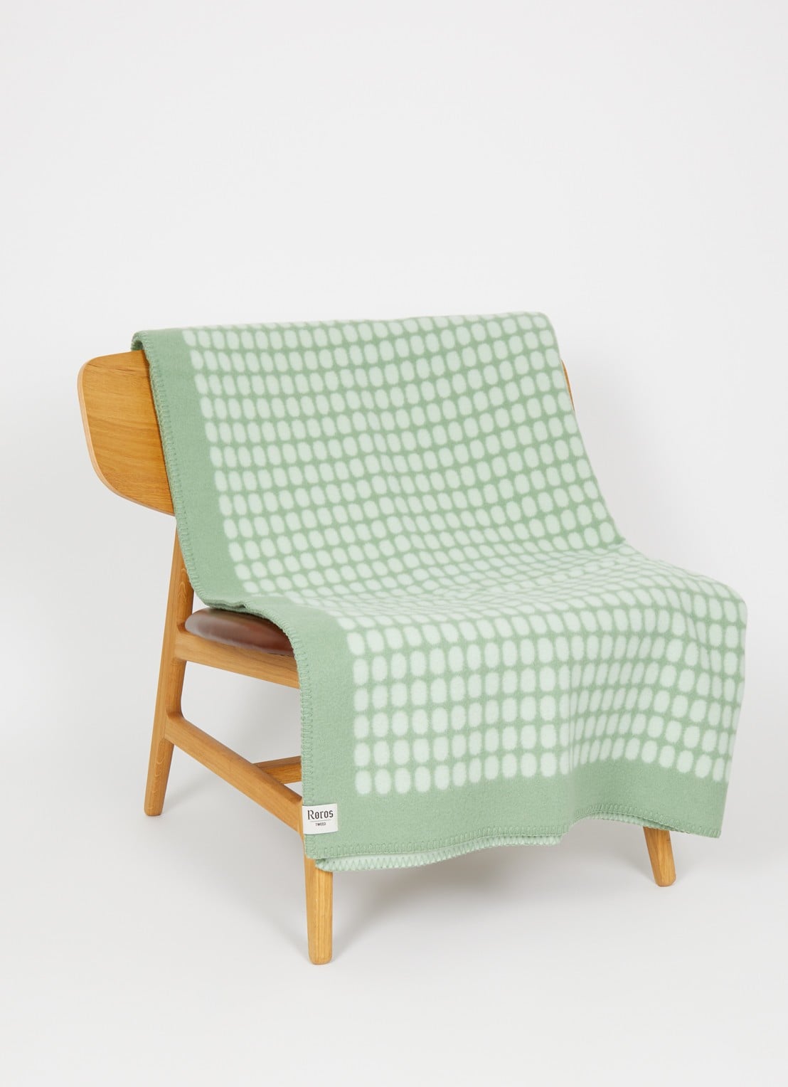 Røros Tweed Palette plaid van scheerwol 135 x 200 cm - voorkant 2 mint
