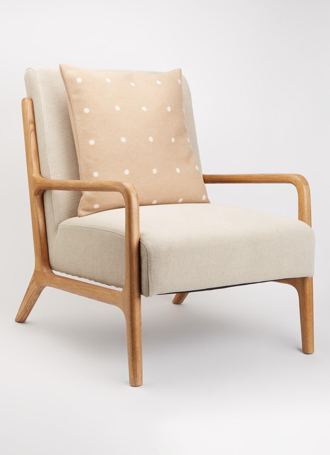Røros Tweed Pastille sierkussen 50 x 50 cm - voorkant 4 beige