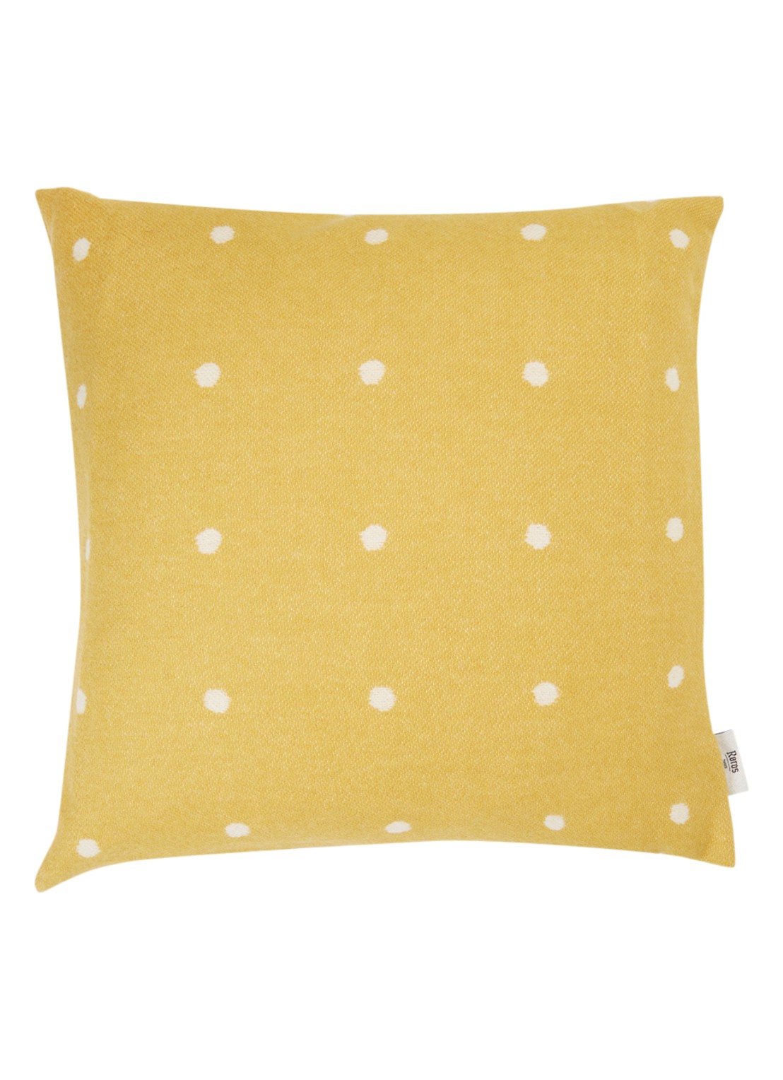 Røros Tweed Pastille sierkussen 50 x 50 cm - voorkant mosterd