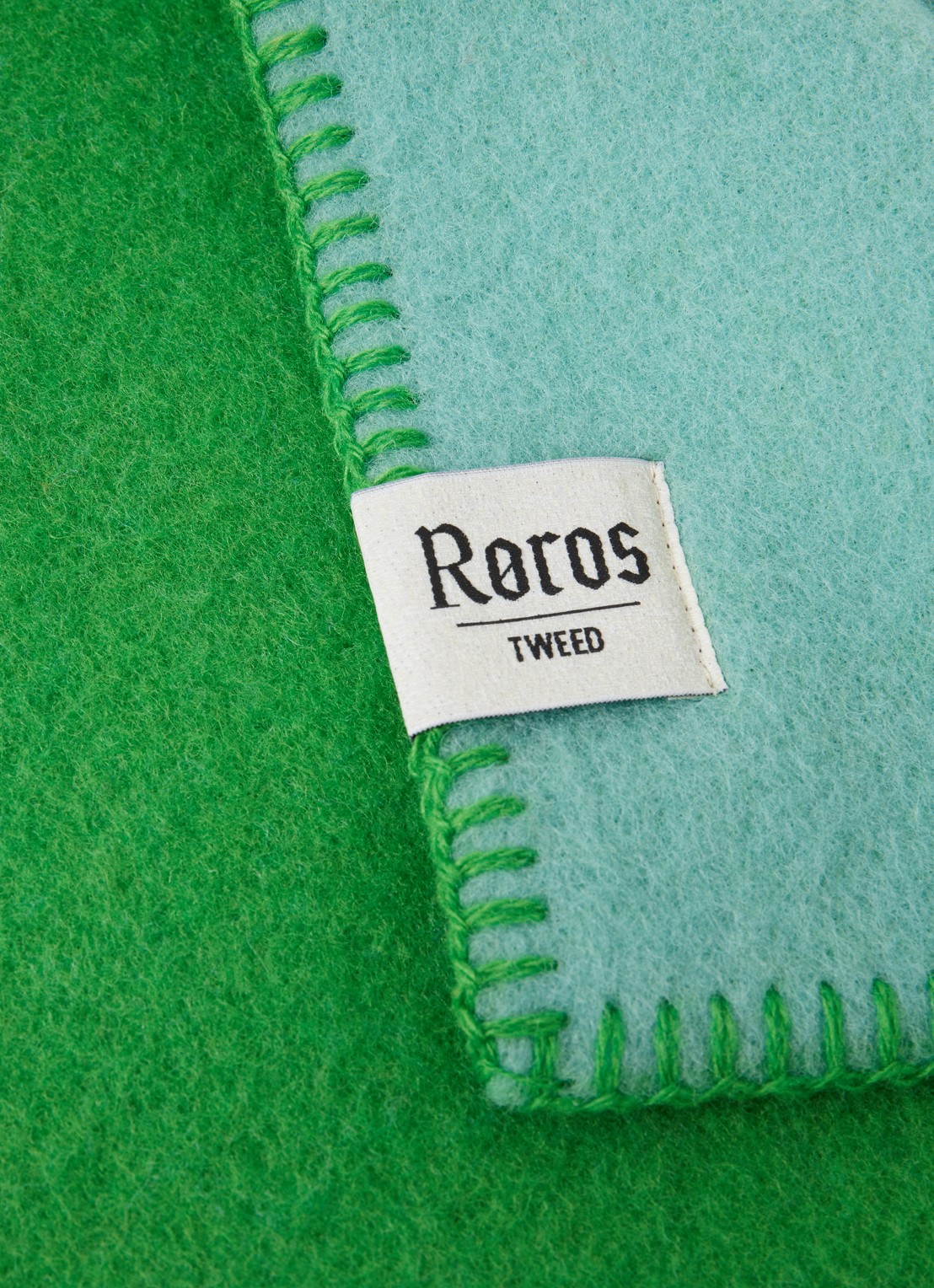 Røros Tweed Syndin plaid 135 x 200 cm - detail 3 groen